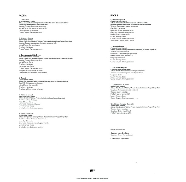 LP De l'amour Warner 50217329 40650