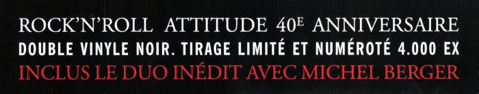 LP Rock 'n' roll attitude 40� anniversaire Universal 8810 191
