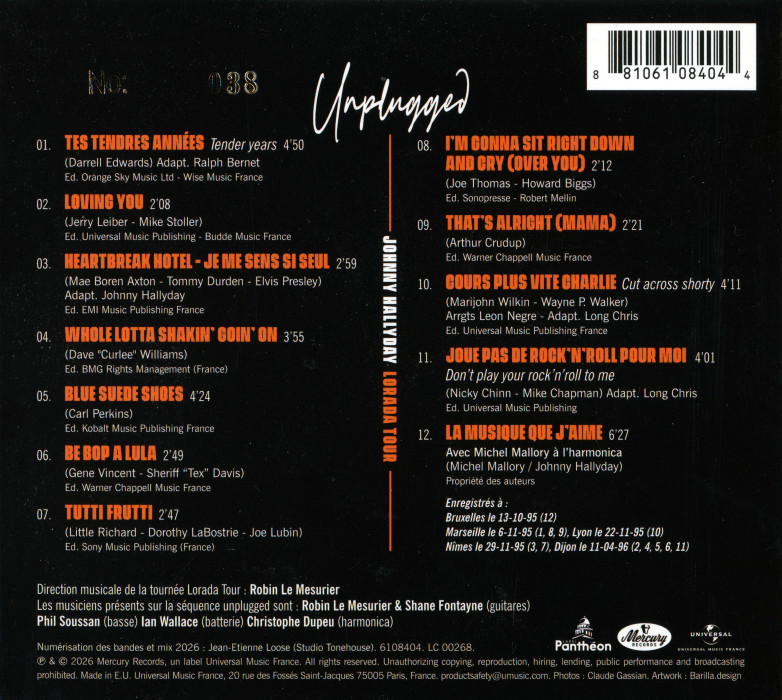 CD Universal 6108  404 Lorada Tour 95-96 Unplugged