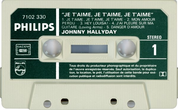 Cassette Je t'aime, je t'aime, je t'aime Philips 7102 330