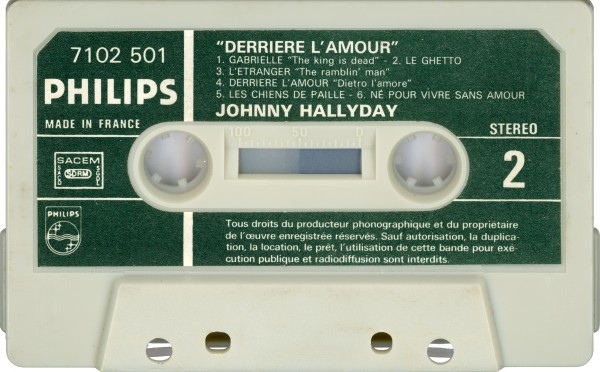 Cassette Derrire l'amour Philips 7102 501