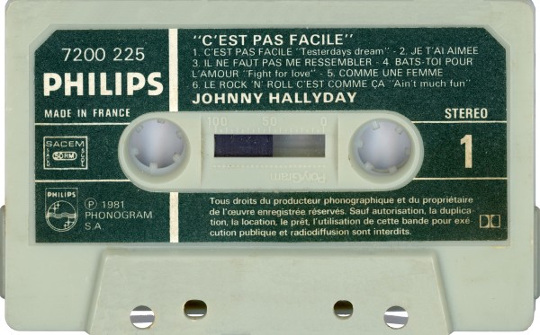 Cassette Pas facile Philips 7200 225