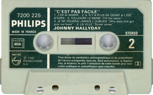 Cassette Pas facile Philips 7200 225