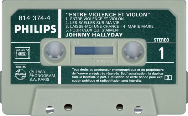 Cassette Entre violence et violonae Philips 814 374-4