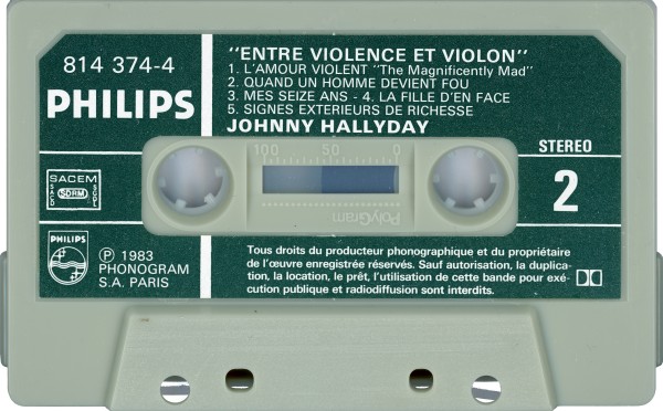 Cassette Entre violence et violonae Philips 814 374-4