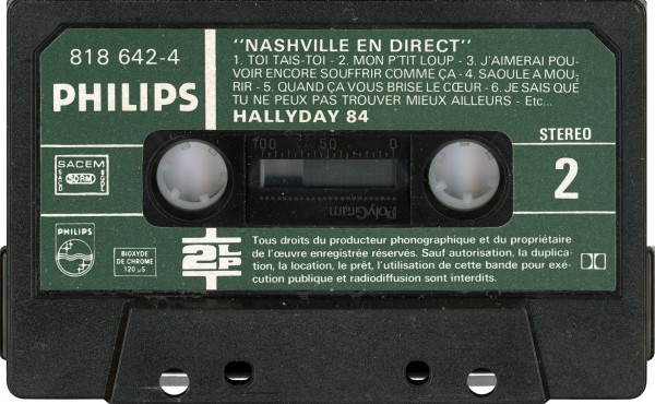 Cassette Hallyday 84 Nashville Philips 818 642-4