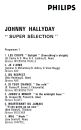 Cassette Super selection (Johnny chante Hallyday) Philips 7581 270