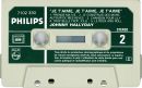 Cassette Je t'aime, je t'aime, je t'aime Philips 7102 330