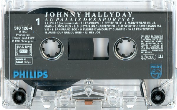 Cassette Au Palais des Sports 1967 Philips 510 126-4