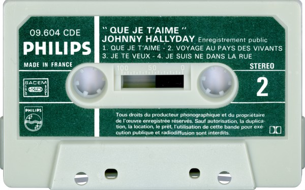 Cassette Que je t'aime Palais des Sports 1969 Philips 09604 CDE