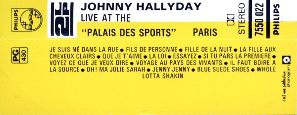 Cassette Live at the Palais des Sports Philips 755002