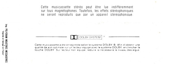 Cassette  Pavillon de Paris Porte de Pantin Philips 7550 082