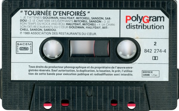 Cassette Tourne d'enfoirs Philips 842 274-4