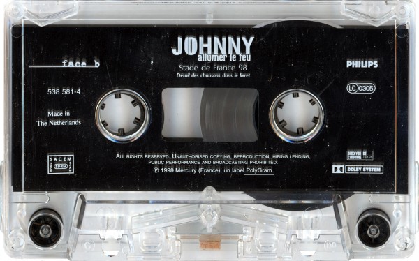 Cassette Philips 538 580-4 Johnny allume le feu Philips 538 580-4