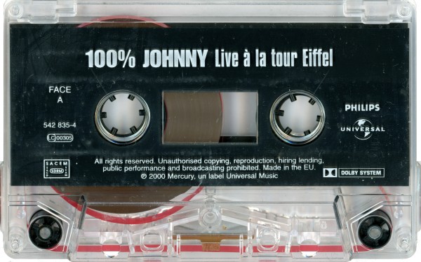 Cassette 100% Johnny Live  la tour Eiffel Philips-Universal 542 835-4