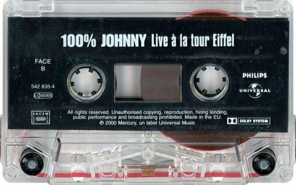 Cassette 100% Johnny Live  la tour Eiffel Philips-Universal 542 835-4