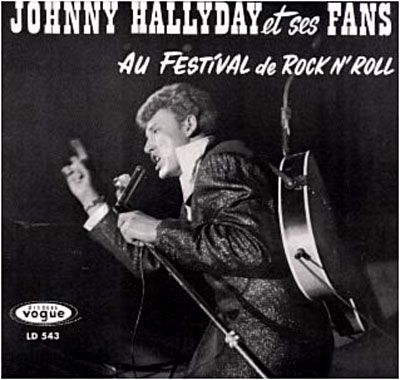 Johnny et ses fans au festival de rock'n roll 
